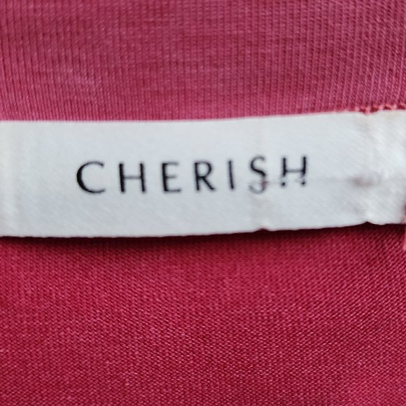 Cherish Mauve V-Neck Draped Jersey Size Medium - Picture 7 of 13